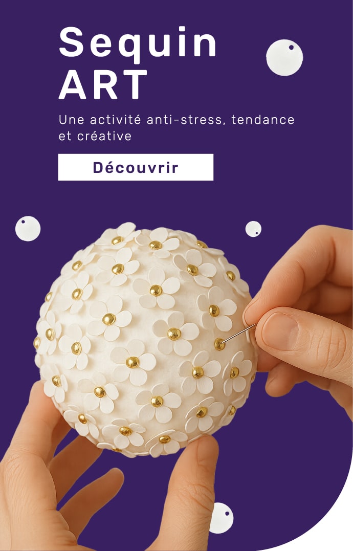 Sequin art pour polystyrène hyper tendance